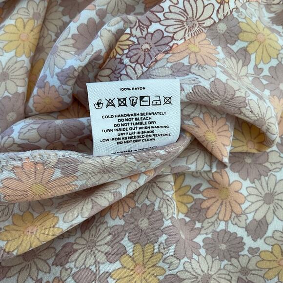 Faithfull The Brand Palmaro Mini Dress in Pink Floral - Picture 5 of 7